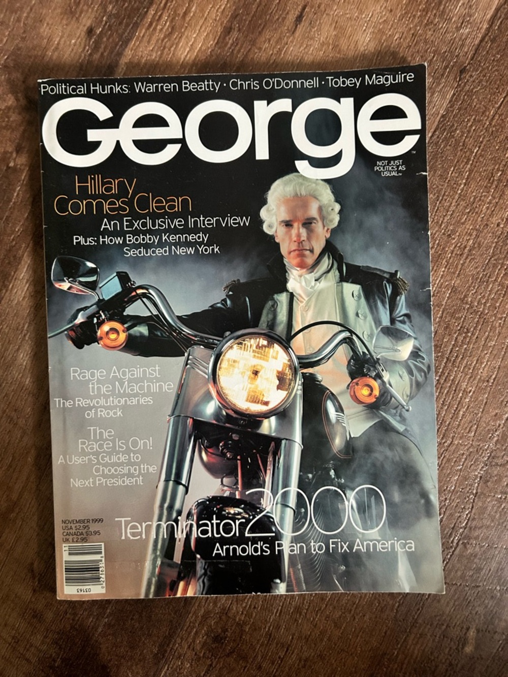 George Magazine November 1999 Arnold Schwarzenegger on the cover